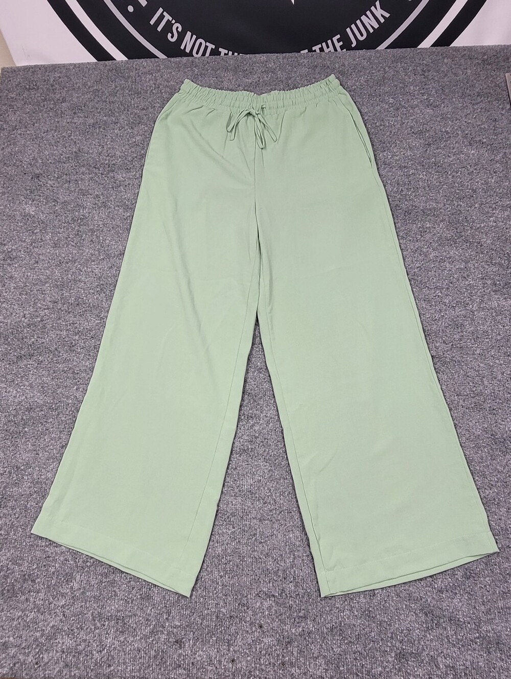 Womans LCW Modest Stretch Waiste Flare Leg Pants Green 38